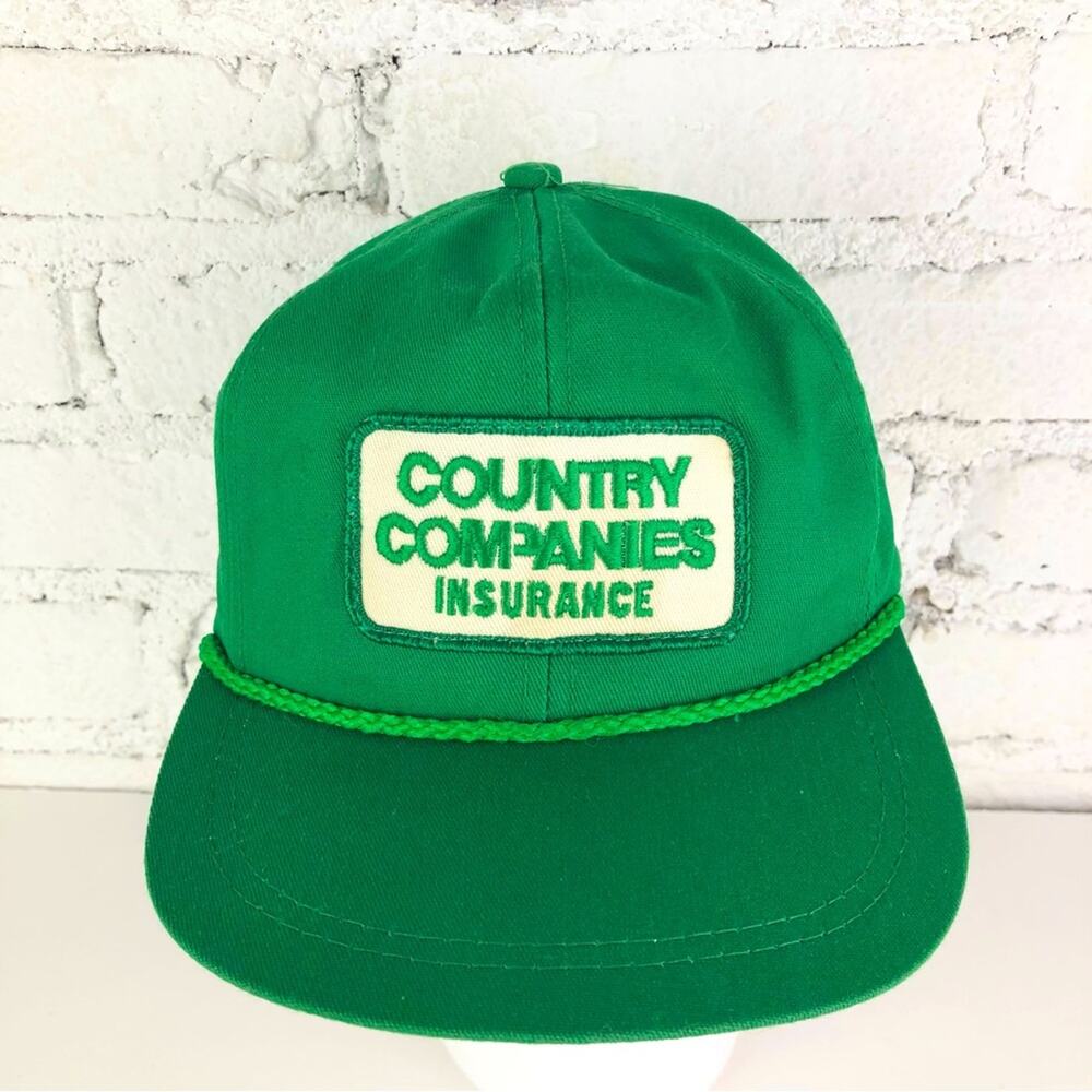 Vintage Country Companies Insurance Patch Trucker Farmer Hat